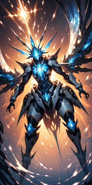 A creature with a crystalline exoskeleton that refracts light in mesmerizing patterns. It moves with a grace that belies its size, and its limbs end in sharp, crystalline points that can slice through metal with ease.
