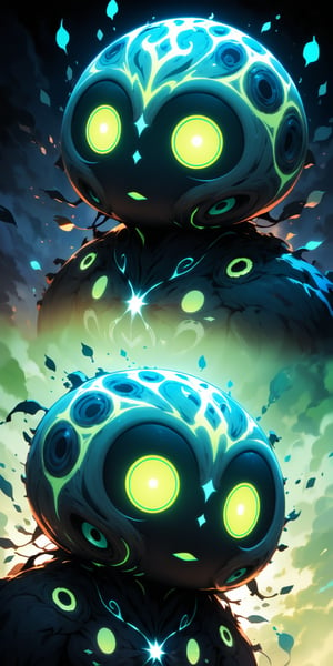 A creature with a body covered in bioluminescent markings that glow in the dark. It has a large, bulbous head with multiple eyes that can see in all directions, and it communicates with a series of clicks and whistles.
