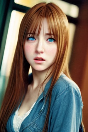 HDR mode 10 bit color  cinema mode photorealistic female anime face