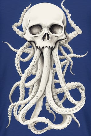  skeleton,  octopus, for T-shirt