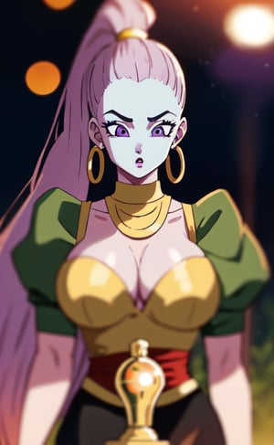 (masterpiece), (extremely intricate:1.3), (realistic), (portrait of Vados from dragon ball), the most beautiful in the world, (she is wearing her attire), metal reflections, (hourglass body figure), she is on a forest, intense moonlight, professional photograph of a stunning woman detailed, sharp focus, dramatic, award winning, cinematic lighting, octane render  unreal engine,  volumetrics dtx, (film grain, blurry background, blurry foreground, bokeh, depth of field, sunset, motion blur:1.3), chainmail,Vados_DB