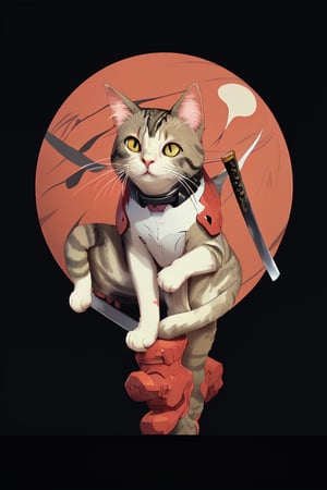 Samurai Cat , Katana  , evangelion 