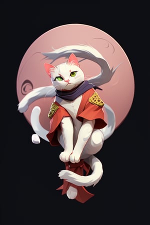 sinobi cat , ninja , white cat