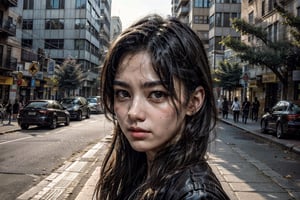 fine art portrait of street, city, photorealistic, realistic, Masterpiece