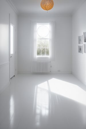 (masterpiece, best quality, very aesthetic, ultra detailed), intricate details, (a white room. ((Full white)). (White bed. White wall. White floor). (All white), (indoor. Gloomy. Ambient. Horror. Creepy. White Sun Light cooming through window), (ultra realistic). (Ultra realistic reflection), 8k, aesthetic,perfect light
