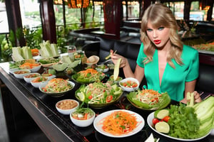 Taylor Swift eat Thai salad, Som Tum