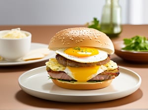 Pork hamburger with bread, alternate with 7 layers of egg