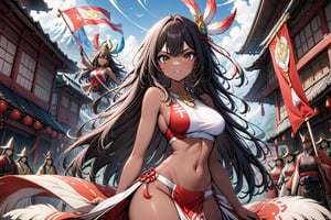 cenital plane, skin flag of Perú perfect and detail, person with the flag of Perú in the background, epic, Dark skin,
,SakayanagiArisu,Expressiveh,japanese_goddess