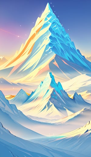 Create an imaginative and awe-inspiring artwork showcasing a futuristic mountain. The mountain should be highly detailed, with sleek and powerful design elements. The scene should be set in a realistic environment, such as a view landscape. Let your creativity run wild as you depict.