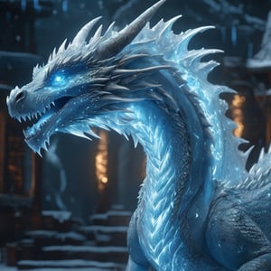 realistic, Ice Dragon, desolate, intricately detailed, artistic lightning, particles, beautiful, amazing, highly detailed, digital art, sharp focus, trending on art station,Read description,3d style,xxmix girl woman