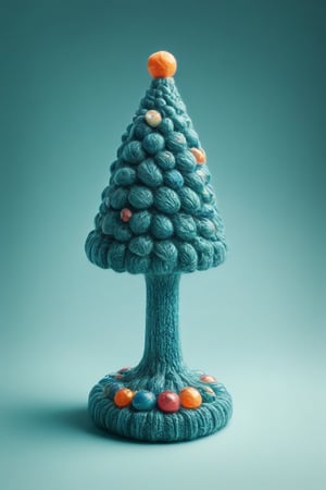 under the christmas tree a knitted hammer made of wool and nails made of jello inside a glass made of a newspaper, je11y, zwuul