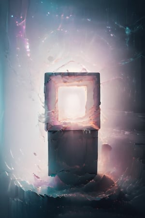 double exposure style, ((empty gift box)) as a portal to the void, the absolute emptyness more empty than perfect vacuum