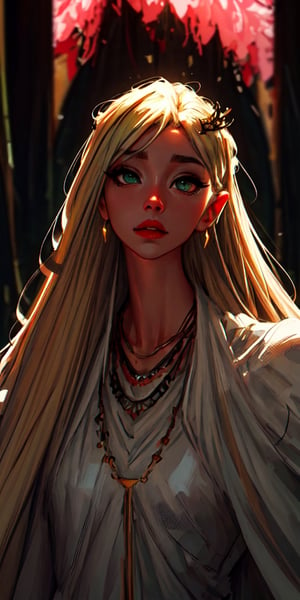 masterpiece, best quality, illustration, full body image, ornate and elaborate dress, platinum earrings, tiara, platinum necklace, white dress, 1girl, cute, (dynamic lighting:1.2), cinematic lighting, delicate facial features, detailed eyes, green eyes, long blonde hair, sharp pupils, realistic pupils, depth of field, bokeh, sharp focus, (hyper-detailed, bloom, glow:1.4), blonde hair, full lips, bright green eyes,SAM YANG,EpicSky