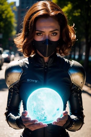 centered, upper body, award winning upper body portrait, (detailed face), (beautiful detailed eyes:1.2), (glowinig eyes:1.2), (aura:1.1), | solo, knight woman, short hair, aqua hair color, light blue eyes, (black knight tight armor), (iron plate mouth mask:1.2), | symetrical and detailed armor, | fantasy town, medieval, european street, | bokeh, depht of field, | hyperealistic shadows, smooth detailed, blurred background, (sci-fi), (mountains:1.1), (two moons in sky:0.8), (highly detailed, hyperdetailed, intricate), (lens flare:0.7), (bloom:0.7), particle effects, raytracing, cinematic lighting, shallow depth of field, photographed on a Sony a9 II, 50mm wide angle lens, sharp focus, cinematic film still from Gravity 2013,