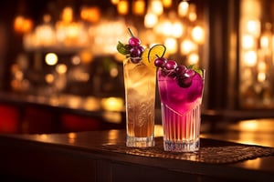 Stunning, refreshing grape cocktail menu photo mixology masterpiece, dramatic neon-noir lights, edge shaped backlight effect,  excessive detailed, intricate textures, extremely realistic muted colors, realistic, complex backgound, 