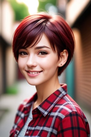  headshot, red checkered shirt, alleyway, short haircut, smile, soft colors, bokeh, masterpiece, high quality, (high detailed skin:1.1) k8nacon ,SD 1.5
,<lora:659095807385103906:1.0>