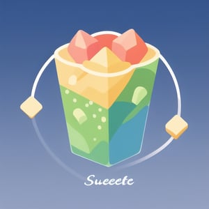 coloredic0n icon, AI Art,sweetscape