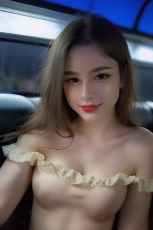 (best quality, 8k, 32k, masterpiece, UHD:1.2), (full body shot, from below), nsfw, alone, sexy woman, cute, pretty(layered boob), sensuality, smile, dramatic lighting,(night time, night view, dark night, midnight), (pureerosface_v1:0.1), hand_raised, sensuality, smile, dramatic lighting, (night time, night view, dark night,(midnight),naked,(pussy),(spread legs),in the crowd bus,creampie,cum on breast,hand job,1penis, 1man,standing,no clothes,