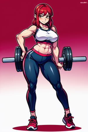 1GIRL, (thick_hips:0.8), standing, looking_at_viewer, full_body, sexy, beautiful, perfect, attractive, gym_outfit