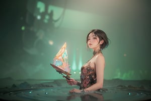 surreal, cinematic effect 8k, hyperdetailed painting, luminism, concept art,fractal isometrics details bioluminescence , 3d render, octane render,intricately detailed,cinematic, trending on artstation Isometric Centered hyperrealistic cover photo awesome full color, gritty, realistic mucha, hit definition,cinematic, ethereal background,HeadpatPOV