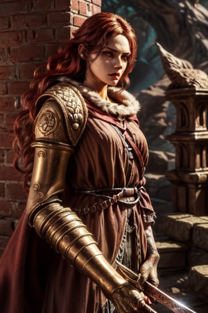 (masterpiece, best quality:1.1),fantasy, intricate, illustration ,soft lighting, specular lighting, extremely detailed, hyper detailed, realistic, perfect face, ,sharp focus, (4k), 1girl, swordmaster woman,malenia blade of miquella, castle background