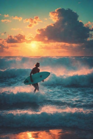 photo of a surfer   , realistic ,((photo in the style of dreamypetra:1.2)) 