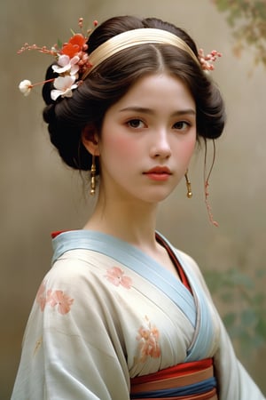 European teen girl as a Maiko ~ Paul Peel ~ John Singer Sargent ~ Alexandre-Jacques Chantron ~ John William Godward ~ John William Waterhouse ~ Han-Wu Shen ~ Ishitaka Amano ~ Chakrapan Posayakrit ~ Kim Jung Gi ~ Kei Mieno ~ Ikushima Hiroshi ~ WLOP ~ William-Adolphe Bouguereau ~ Alphonse Mucha ~Luis Royo ~ Jock Sturges photography ~ Range Murata ~ David Hamilltonn photography ~ Stylish Woman Pop Art Illustration isolated on a transparent background, European-Japanese teen