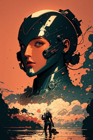 1girl, pureerosface_v1, black mecha suit, minimalism, bright red background, simple background, Fisheyes, masterpieces, top quality, best quality, official art, beautiful and aesthetic, animation, raise the butt, , BJ_Oil_painting, 