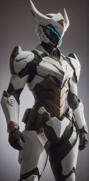 In a dystopian Milky Way backdrop, the Mayan king donning his Warframe TennoGen royal attire stands majestically. Unit-01 from Neon Genesis Evangelion's dynamic polycarbonate bodywork merges seamlessly with the king's polypropylene armor suit, GVA Armour Suit. The ruler holds a regal pose, radiating confidence and power. Studio lighting emphasizes the texture of the Warframe, accentuating the sharp focus on the subject. Ricoh R1 camera captures the remarkable color palette, adhering to the rule of thirds. Dramatic shadows enhance the ultra-realistic detail, transporting the viewer to a sci-fi world of precision and hyper-reality.