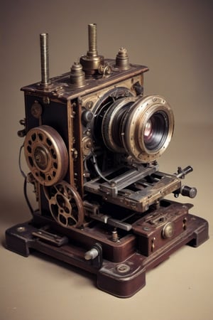 vintage photography style, a machine that is built for killing gods