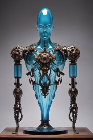 glass art style, a machine that is built for killing gods