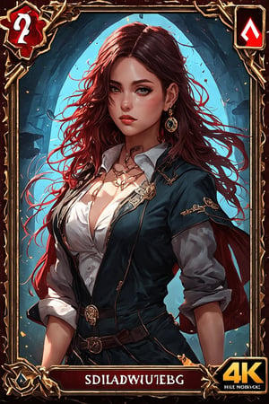 a detailed fantasy card game, 1 player, detailed deck of cards, detailed player character, detailed fantasy background, highly detailed fantasy environment, cinematic lighting, dramatic atmosphere, vibrant colors, dynamic composition, digital art, concept art style, photorealistic, (best quality,4k,8k,highres,masterpiece:1.2),ultra-detailed,(realistic,photorealistic,photo-realistic:1.37),sd3,girl