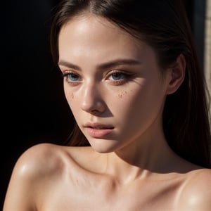 a beautiful detailed face of a young woman, extremely detailed eyes and face, beautiful detailed lips, longeyelashes, porcelain skin, serene expression, dramatic lighting, cinematic composition, warm color palette, (best quality,4k,8k,highres,masterpiece:1.2),ultra-detailed,(realistic,photorealistic,photo-realistic:1.37)