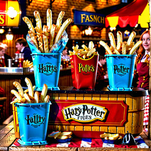 [(transparent background: 1.5)::5],(((masterpiece))),(((best quality))),(((extremely detailed))),illustration, mysterious,vivid color, shiny , (impressionism: 1.4), Pret A Manger, French Fries, Family Barrel, Fish and Chips, (snack bar), (food stand), london, harry potter, Harry Potter, wizarding world, eatery, cuisine, food service, typography, type design, magical style, mystical font,