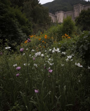 garden , fowers, nigth