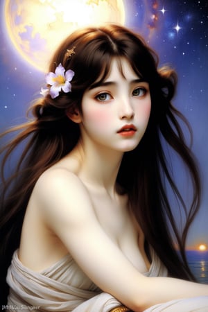 galaxy in the iris of an eye. Pierre-Auguste Renoir ~ Paul Peel ~ John Singer Sargent ~ Alexandre-Jacques Chantron ~ John William Godward ~ John William Waterhouse ~ Han-Wu Shen ~ Ishitaka Amano ~ Chakrapan Posayakrit ~ Kim Jung Gi ~ Kei Mieno ~ Ikushima Hiroshi ~ WLOP ~ William-Adolphe Bouguereau ~ Alphonse Mucha ~Luis Royo ~ Jock Sturges photography ~ Range Murata,

