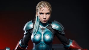 super sexy superheroines, centered, full body, | aqua hair color, light blue eyes, | super Sexy girl in full body platinum armor, armored thighs, pauldrons, wielding a sword | (simple background, black background:1.2),sophitia_whitedress_aiwaifu,cammy_green_bodysuit_aiwaifu