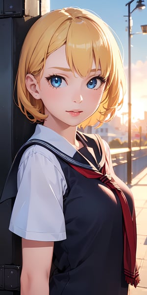 1girl, realistic, 4k, beautiful face,Full Clothes, bright face, high_resolution_face , ((cute face quality)), ((School clothes full)), ((Beautiful eyes)), ((4K Eyes)), show face quality,((torso trunk))