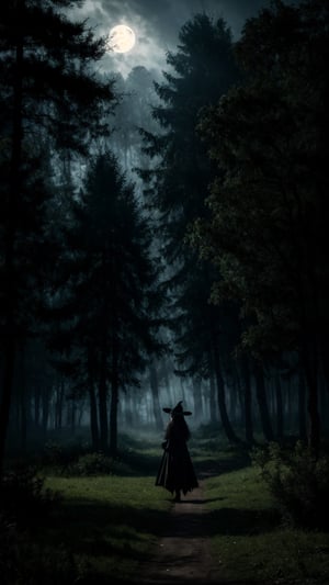 A mysterious witch, surrounded by trees with faces, beckons you into a mystical forest. Hidden creatures peer from the shadows, inviting you on an adventure like no other. This is Halloween time