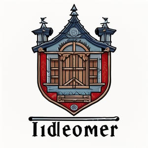 medieval logo of indihome, plain white background