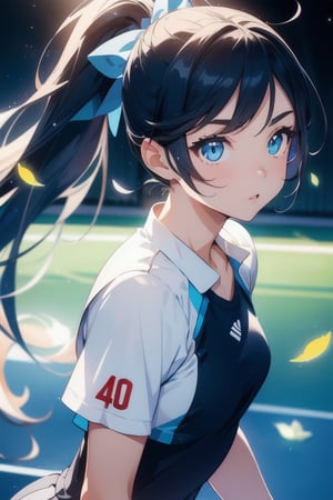 Paris Olympics, (((tennis))), (blue sky), (white, red, blue, tricolor color), 

anime style beautiful woman, 1girl, (ponytail), black hair, (long hair), 

Slender, skinny, (turime), thick eyebrows, 

vibrant colors, sharp focus, best quality, depth of field, cinematic lighting, (illustration, 8k CG, extremely detailed), ultra-detailed, high resolution, firefliesfireflies, perfect light, 
stylish pose, 8k, very clear, highest quality, high resolution. best quality, illustration, sax blue, 1girl, cute, (dynamic lighting:1.2), cinematic lighting, delicate facial features, detailed eyes, sharp pupils, realistic pupils, depth of field, bokeh, sharp focus, (hyper-detailed, bloom, glow:1.4), many small gems,girl