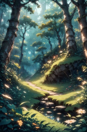 Forest, 
(masterpiece), (best quality), 8k illustration,
light, detail, atmosphere, effects, color, 
