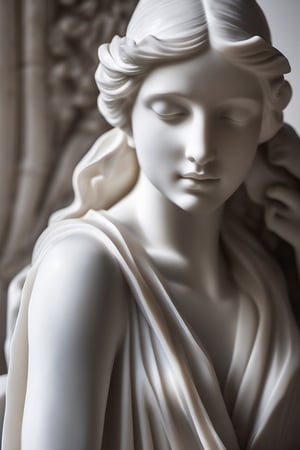  head  to toe image, marble sculpture of Psyche, light silk dress on naked body, intricate details, depth perspective view, volumetric lighting,five finges hands,perfect body proportions ,full body, white marble  
