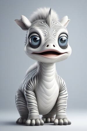  powerful white monster a little like a zebra and a bird ,with a horn and a long ear like a turtle, zebra design,mustle body,face of bird ,looking_at_viewer,  UHD,  16k,  3D rendering,  detailed scales,  adorable face and expression,  sparkling eyes,  playful pose,  realistic textures,  professional artwork,  fantasy art style,  background white,  monster, full body ,mgln,SAM YANG,monster,sticker