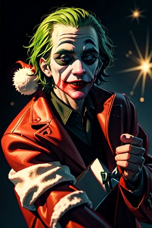 the Joker as a Santa Claus with gift box

,,<lora:659111690174031528:1.0>