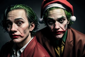 Image of Santa Claus and the Joker

,,<lora:659111690174031528:1.0>