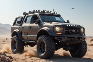 Sci-Fi Masterpiece, Sci-Fi weaponized truck,armored,awesome,CozySpookyStyle,futurediff