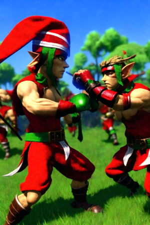 Elf warriors fight against invaders