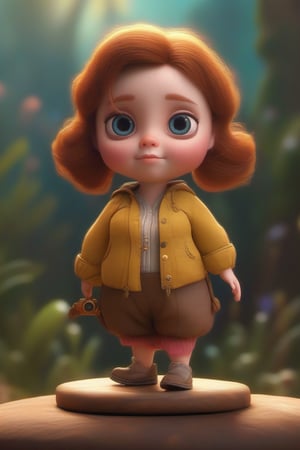 a miniature figure, Melissa McCarthy, Pixar Style Super Cute, with Charming Big Eyes, splendid, Illusory Engine, rending on miniature figure, awarded on cgsociety, beeple and jeremiah ketner, trending on cgstation, 8k UHD, mark brooks and brad kunkle