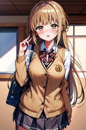 masterpiece, 1girl, Mahiru Shiina, school uniform,Detailedface,perfecteyes